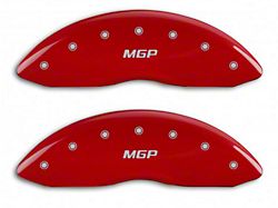 MGP Brake Caliper Covers with MGP Logo; Red; Front and Rear (14-18 Sierra 1500)