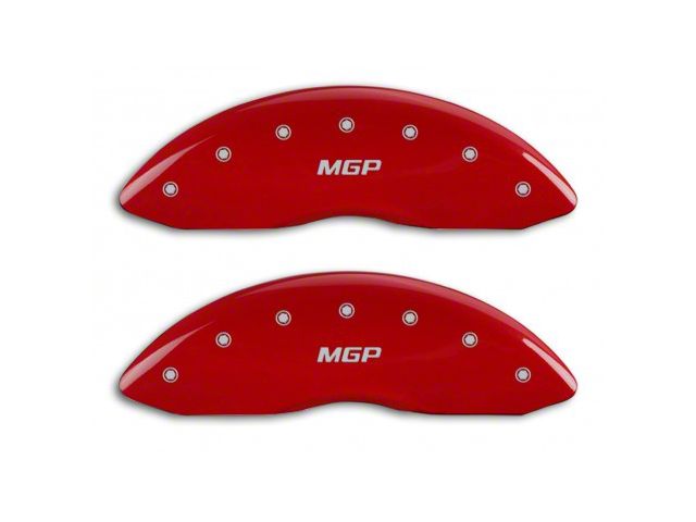MGP Brake Caliper Covers with MGP Logo; Red; Front and Rear (14-18 Sierra 1500)