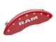 MGP Brake Caliper Covers with RAM and RAMHEAD Logo; Red; Front and Rear (11-18 RAM 1500)