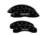 MGP Brake Caliper Covers with GMC Logo; Black; Front and Rear (19-26 Sierra 1500)
