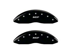 MGP Brake Caliper Covers with MGP Logo; Black; Front and Rear (19-26 Sierra 1500)