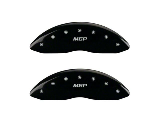 MGP Brake Caliper Covers with MGP Logo; Black; Front and Rear (19-24 Sierra 1500)