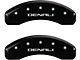 MGP Brake Caliper Covers with Denali Logo; Black; Front and Rear (00-06 4WD Sierra 1500 w/ Dual Piston Rear Calipers)