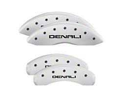 MGP Brake Caliper Covers with Denali Logo; White; Front and Rear (19-26 Sierra 1500)