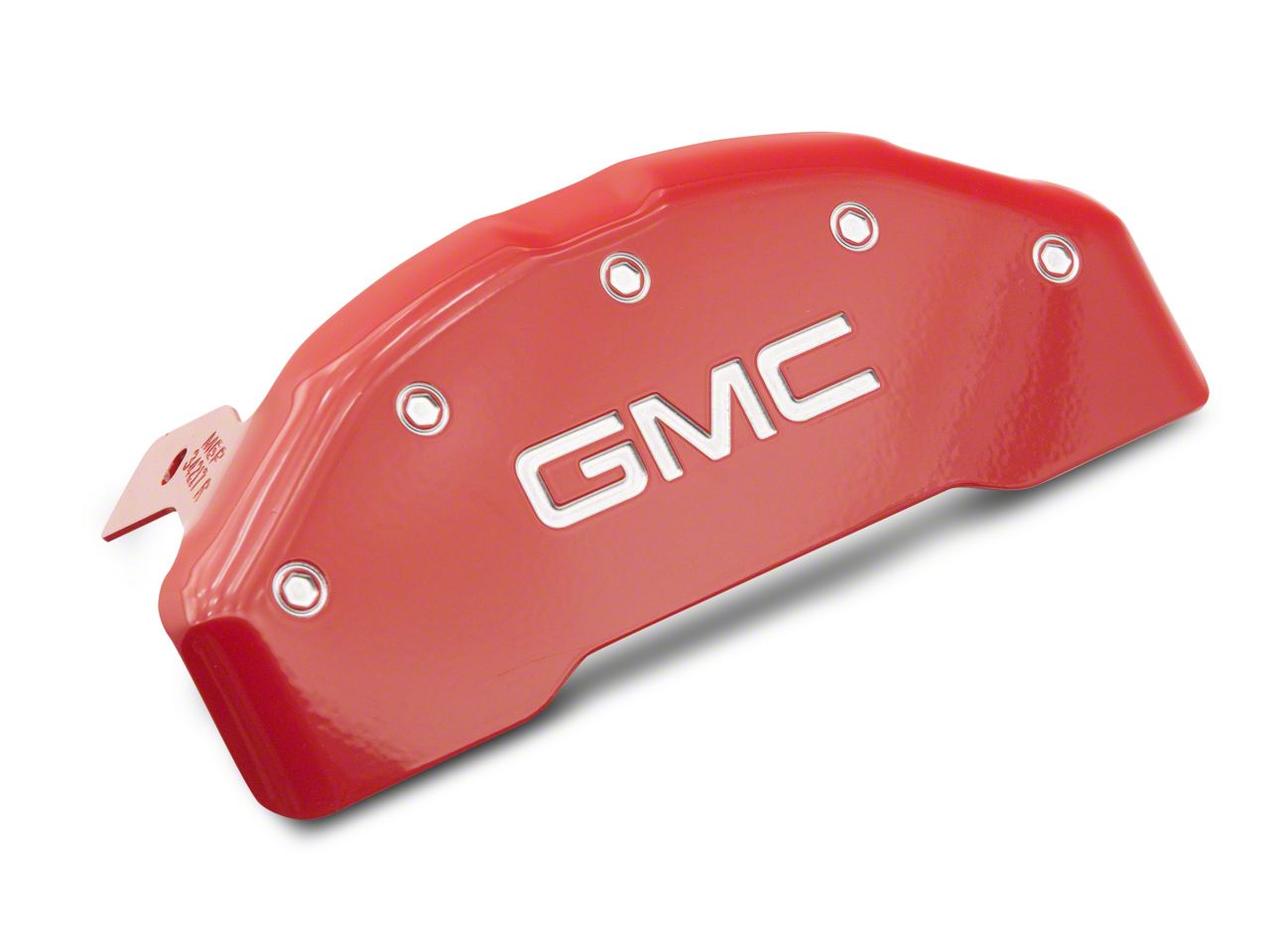 MGP Sierra 1500 Brake Caliper Covers with GMC Logo; Red; Front and Rear