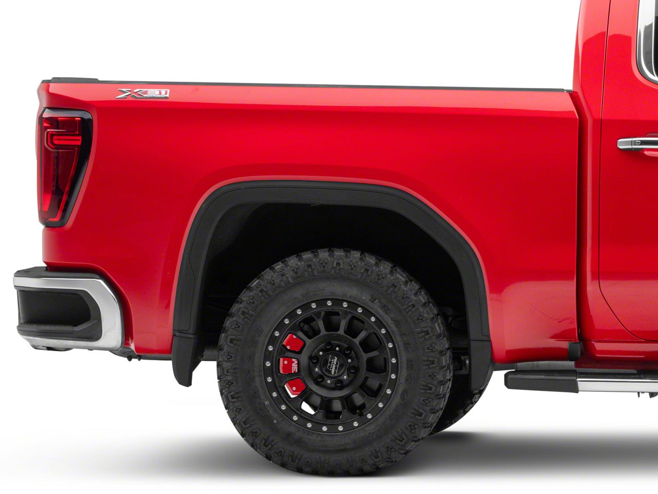 MGP Sierra 1500 Brake Caliper Covers with GMC Logo; Red; Front and Rear 34217SGMCRD (1924