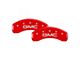 MGP Brake Caliper Covers with GMC Logo; Red; Front and Rear (07-10 Sierra 2500 HD)