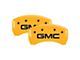 MGP Brake Caliper Covers with GMC Logo; Yellow; Front and Rear (07-10 Sierra 2500 HD)
