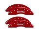 MGP Brake Caliper Covers with GMC Logo; Red; Front and Rear (11-19 Sierra 3500 HD SRW)