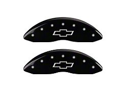 MGP Brake Caliper Covers with Bowtie Logo; Black; Front Only (05-07 Silverado 1500)