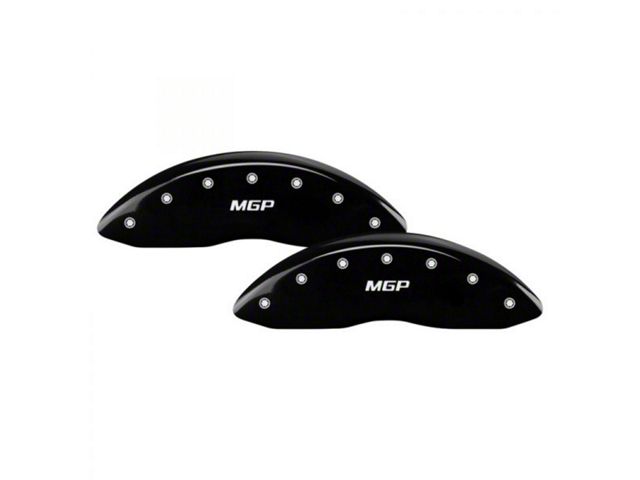 MGP Brake Caliper Covers with MGP Logo; Black; Front and Rear (00-06 Silverado 1500 w/ Dual Piston Rear Calipers)
