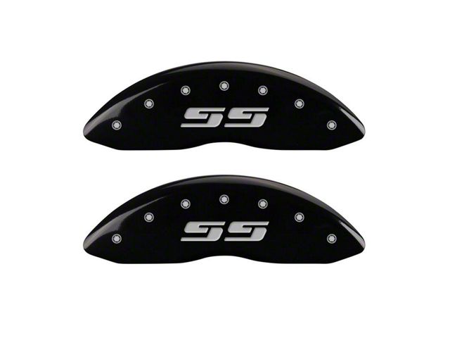 MGP Brake Caliper Covers with Silverado Style SS Logo; Black; Front Only (05-07 Silverado 1500)