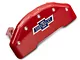 MGP Brake Caliper Covers with 100 Anniversary Logo; Red; Front and Rear (19-24 Silverado 1500)