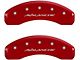 MGP Brake Caliper Covers with Avalanche Logo; Red; Front and Rear (00-06 Silverado 1500 w/ Dual Piston Rear Calipers)