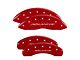MGP Brake Caliper Covers with Avalanche Logo; Red; Front and Rear (07-13 Silverado 1500)