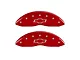 MGP Brake Caliper Covers with Bowtie Logo; Red; Front Only (05-07 Silverado 1500)