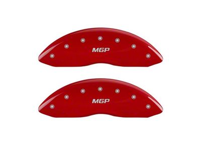 MGP Brake Caliper Covers with MGP Logo; Red; Front Only (05-07 Silverado 1500)