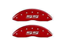 MGP Brake Caliper Covers with Silverado Style SS Logo; Red; Front Only (07-13 Silverado 1500)