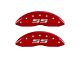 MGP Brake Caliper Covers with Silverado Style SS Logo; Red; Front Only (05-07 Silverado 1500)