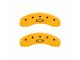 MGP Brake Caliper Covers with Bowtie Logo; Yellow; Front and Rear (19-24 Silverado 1500)