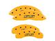 MGP Brake Caliper Covers with Avalanche Style SS Logo; Yellow; Front and Rear (00-06 Silverado 1500 w/ Dual Piston Rear Calipers)