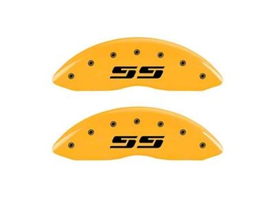 MGP Brake Caliper Covers with Silverado Style SS Logo; Yellow; Front Only (07-13 Silverado 1500)