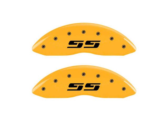 MGP Brake Caliper Covers with Silverado Style SS Logo; Yellow; Front Only (05-07 Silverado 1500)