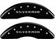 MGP Brake Caliper Covers with Silverado Logo; Black; Front and Rear (11-19 Silverado 2500 HD SRW)