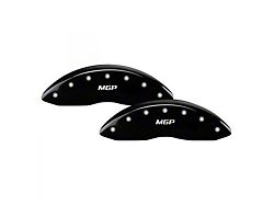 MGP Brake Caliper Covers with MGP Logo; Black; Front and Rear (01-04 Silverado 2500 HD)
