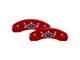 MGP Brake Caliper Covers with 100 Anniversary Chevrolet Logo; Red; Front and Rear (11-19 Silverado 2500 HD)