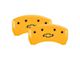 MGP Brake Caliper Covers with Bowtie Logo; Yellow; Front and Rear (08-10 Silverado 2500 HD)