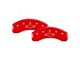 MGP Brake Caliper Covers with Bowtie Logo; Red; Front and Rear (20-24 Silverado 3500 HD SRW)