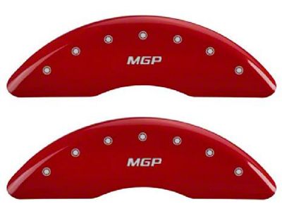 MGP Brake Caliper Covers with MGP Logo; Red; Front and Rear (13-24 F-250 Super Duty)