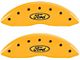 MGP Brake Caliper Covers with Ford Oval Logo; Yellow; Front and Rear (11-12 F-250 Super Duty)