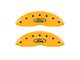 MGP Brake Caliper Covers with Ford Oval Logo; Yellow; Front and Rear (13-24 F-250 Super Duty)