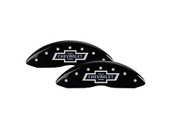 MGP Brake Caliper Covers with 100 Anniversary Chevrolet Logo; Black; Front and Rear (15-20 Tahoe, Excluding Premier w/ Front Brembo Calipers)
