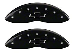 MGP Brake Caliper Covers with Bowtie Logo; Black; Front and Rear (07-14 Tahoe)