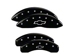 MGP Brake Caliper Covers with Bowtie Logo; Black; Front and Rear (21-26 Tahoe)
