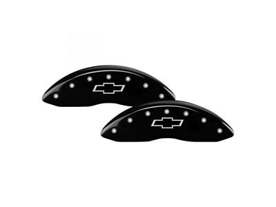 MGP Brake Caliper Covers with Bowtie Logo; Black; Front and Rear (15-20 Tahoe, Excluding Premier w/ Front Brembo Calipers)