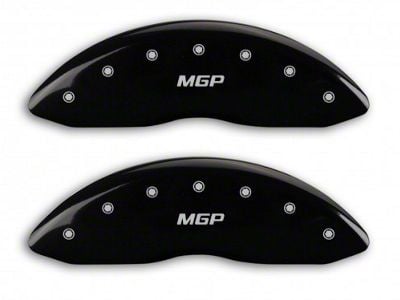 MGP Brake Caliper Covers with MGP Logo; Black; Front and Rear (07-14 Tahoe)