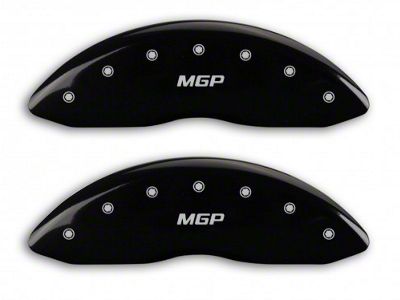 MGP Brake Caliper Covers with MGP Logo; Black; Front and Rear (07-14 Tahoe)