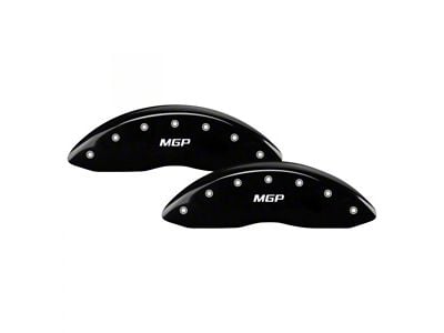 MGP Brake Caliper Covers with MGP Logo; Black; Front and Rear (15-20 Tahoe, Excluding Premier w/ Front Brembo Calipers)