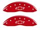 MGP Brake Caliper Covers with Bowtie Logo; Red; Front and Rear (07-14 Tahoe)