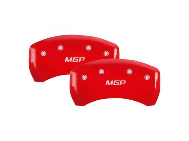 MGP Brake Caliper Covers with MGP Logo; Red; Rear Only (18-19 Tahoe Premier w/ Front Brembo Calipers)