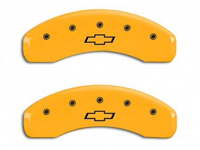 MGP Brake Caliper Covers with Bowtie Logo; Yellow; Front and Rear (07-14 Tahoe)