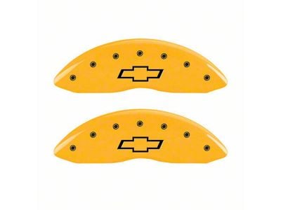 MGP Brake Caliper Covers with Bowtie Logo; Yellow; Front and Rear (21-24 Tahoe)