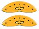 MGP Brake Caliper Covers with Bowtie Logo; Yellow; Front and Rear (14-18 Silverado 1500)