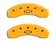 MGP Brake Caliper Covers with Bowtie Logo; Yellow; Front and Rear (14-18 Silverado 1500)