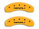 MGP Brake Caliper Covers with DENALI Logo; Yellow; Front and Rear (14-18 Sierra 1500)