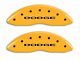 MGP Brake Caliper Covers with Dodge Logo; Yellow; Front and Rear (06-10 RAM 1500, Excluding SRT-10)